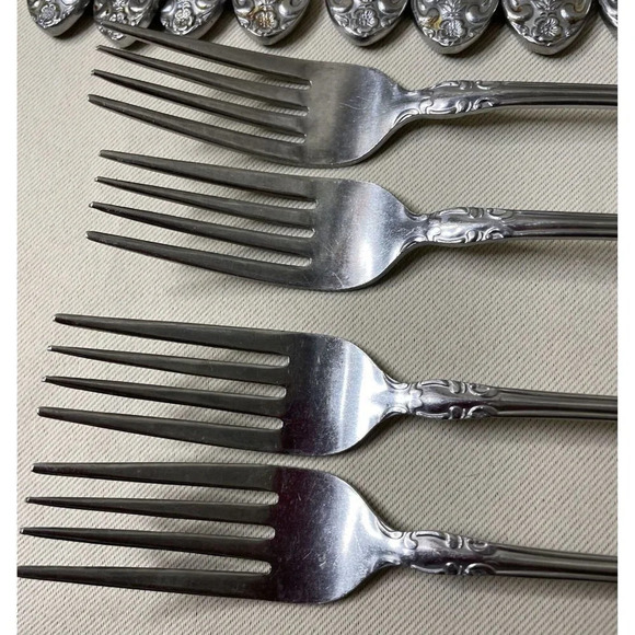 Embassy Classic Valhalla Stainless Flatware Silverware‎ Set 23 Pieces Japan MCM - Picture 7 of 8